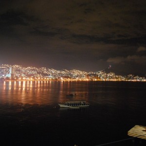 Carnival Spirit Acapulco at night