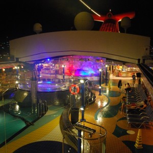 Carnival Spirit at night