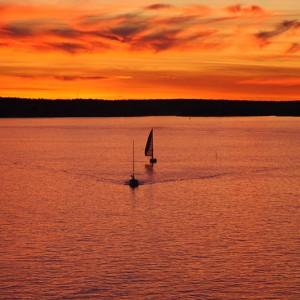 Sunset in Stockholm archipelago