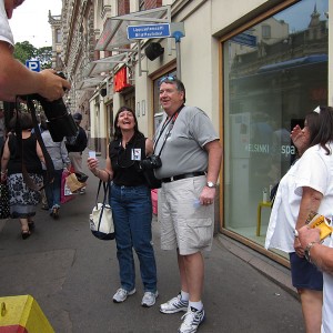 Christoffer (with the camera), Joanne and Mark in Helsinki