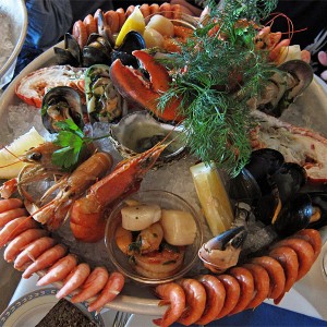 Sea food platter on Silja Serenade