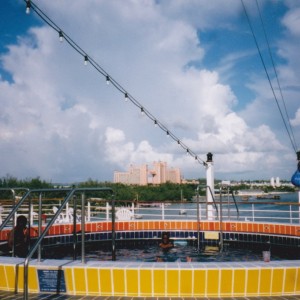 The Atlantis in the background