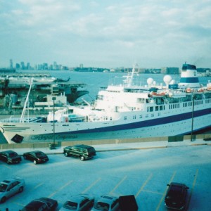 The Regal Empress pulls into port