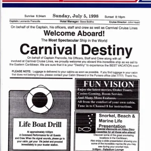 Carnival Capers - Welcome Aboard