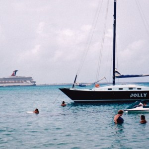 Jolly Roger at anchor