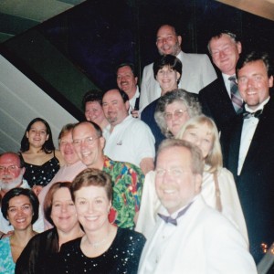 Group Photo on the Secret Staircase