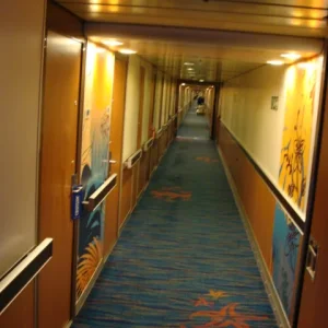 View down our Hallway on Empress Deck