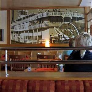 Picture in restaurant onboard Baltic Queen