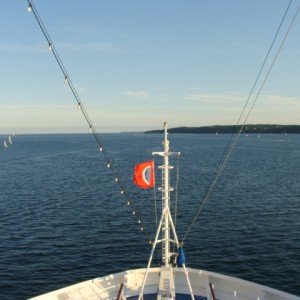 Sailing from Halifax - Pointing out to Sea