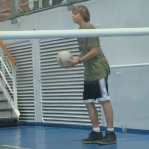 Ryan Playing Volleyball