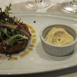 Crab and Shrimp cake in Chops Grille