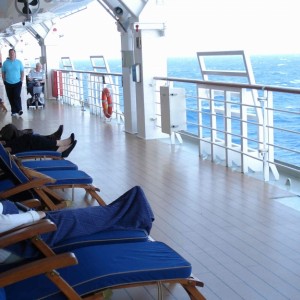 relaxing on deck
