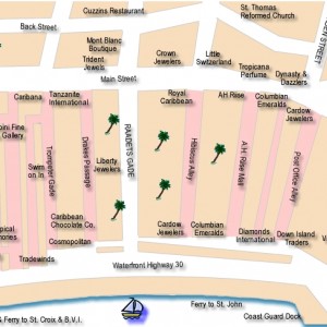 Charlotte Amalie Downtown Map