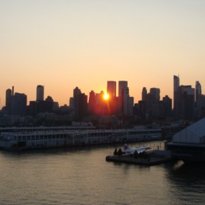 Sunrise over the piers