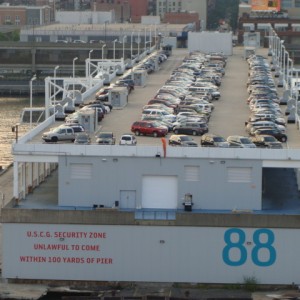 Rooftop parking on Pier 88