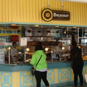 Lido Pool Buffet Breakfast Line