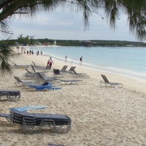 The beach is deserted