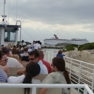 Heading out thru the channel