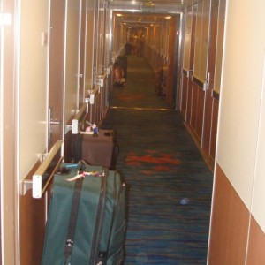 Suitcases in hallway