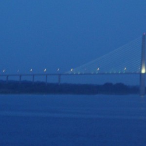 Approaching the Dames Point bridge