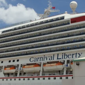 Carnival Liberty docked in Aruba