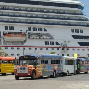 Carnival Liberty docked in Aruba