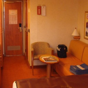 Standard balcony cabin - looking towards door