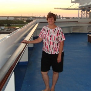 Patti on the "secret" deck