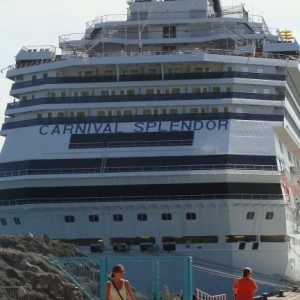 Carnival Splendor docked in St. Maarten