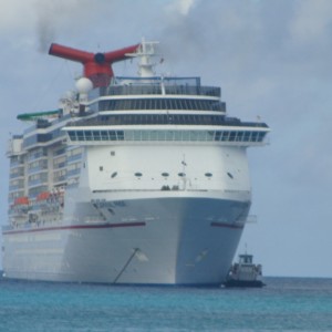 Carnival Pride anchored off of HMC