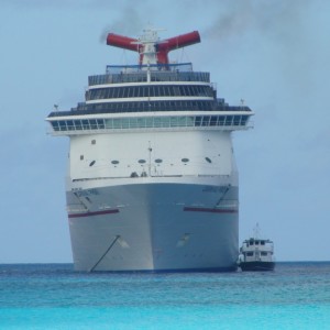 Carnival Pride anchored off of HMC