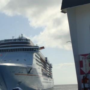 Approaching the Carnival Pride