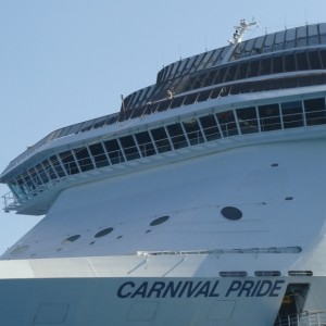 Approaching the Carnival Pride