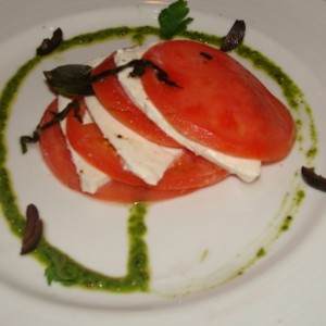 Tomatos and mozzarella