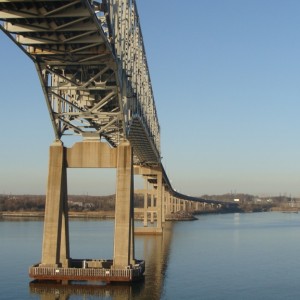 Sailing under the Key Bridge