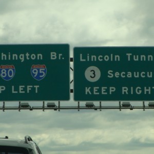 Exit for the Lincoln tunnel