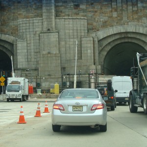 Entering the Lincoln Tunnel