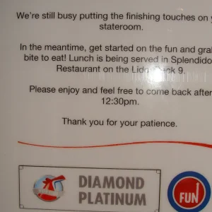 Notice on the big fire doors