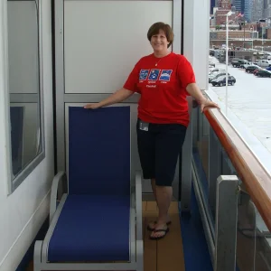 Patti on the balcony