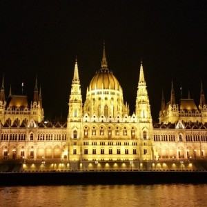 Close Up Detail of the Parliament Building in Budapest, Hungary