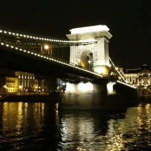 The Chain Bridge in Budapest, Hungary