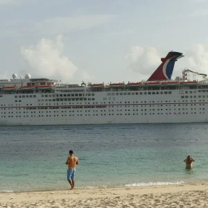Carnival Fantasy backs into her berth