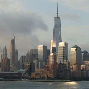 Sunlight hits the Financial District