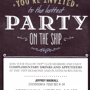 Platinum/Diamond Party invitation
