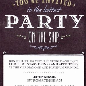 Platinum/Diamond Party invitation