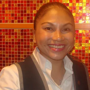 Our waitress Nailia