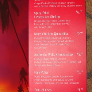 New Room Service menu