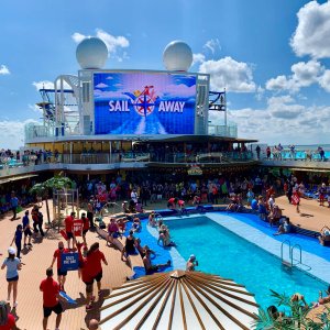 Sail Away party aboard Carnival Cruise Lines, Mardi Gras