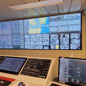 Engine control room of Carnival Cruise Lines, Mardi Gras