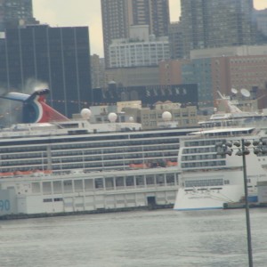 Carnival Miracle & Norwegian Jewel from across the river